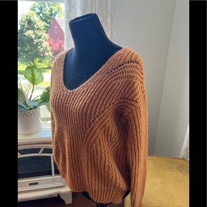 Knit orange sweater